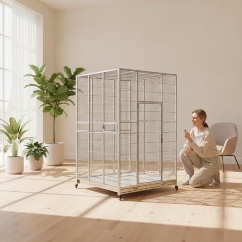 Large Outdoor Stainless Cage for Parakeets & Exotic Birds