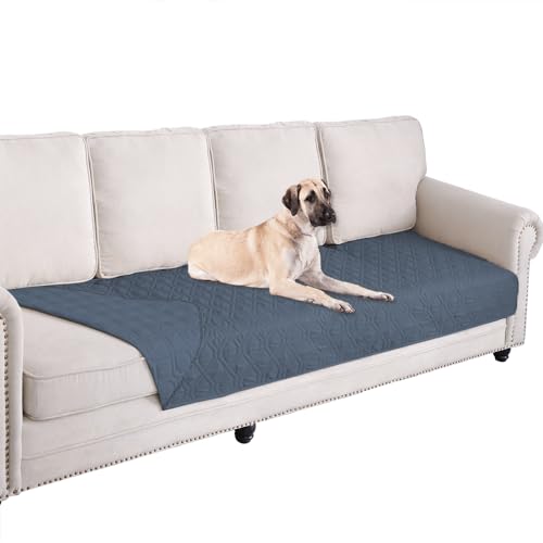 Waterproof Blanket Reversible Dog Bed Cover Pet Blanket for Furniture Bed Couch Sofa (30x90 Inch (Pack of 1) / Navyblue)