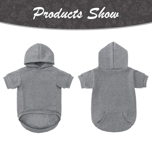Dog Hoodie for Large Medium Small Dogs (Grey / Small/Medium)