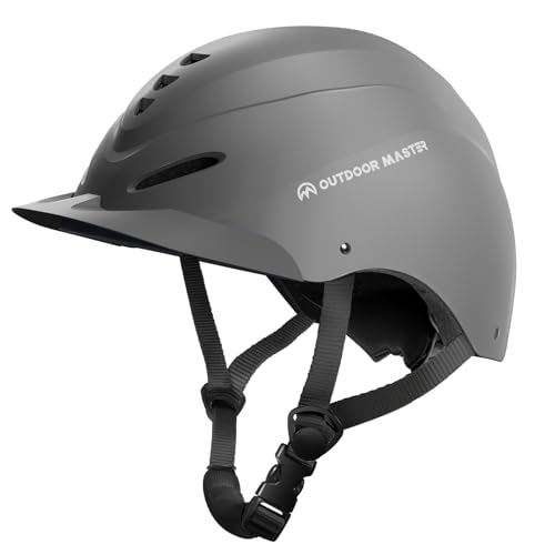 Equestrian Helmet (Matte Grey / Large: 58-62 cm | 22.83-24.41")