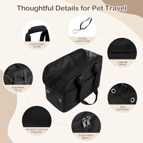Dog Purse Carrier for Small Dogs (Black)