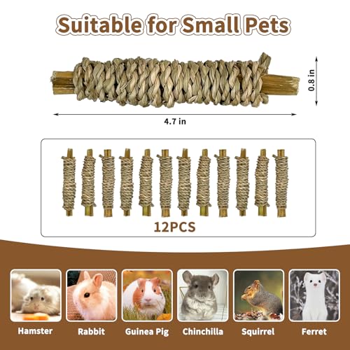 12 PCS Rabbit Chew Sticks