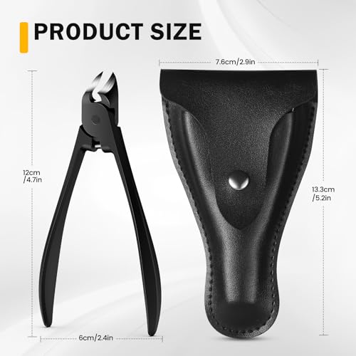 Thick Toe Nail Clippers (Black / Big)