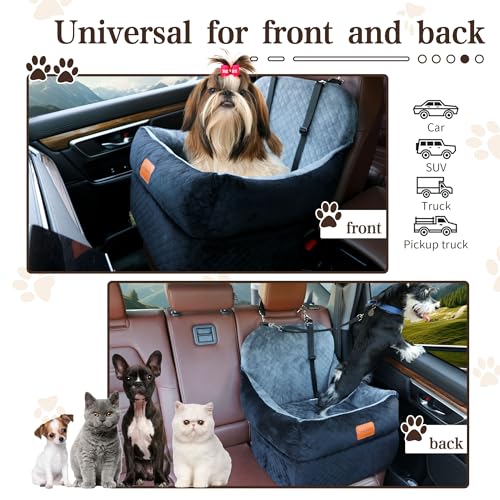 Dog Car Seat Booster Car Seats with 7''Interior Height (black)