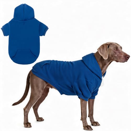 Dog Hoodie for Large Medium Small Dogs (Blue / Large)