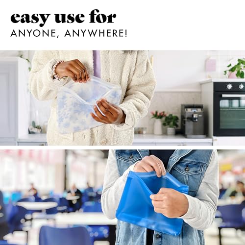 Reusable Sandwich Bags (Blue Floral Toile)