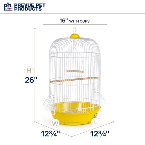 Classic Round Bird Cage (Yellow)