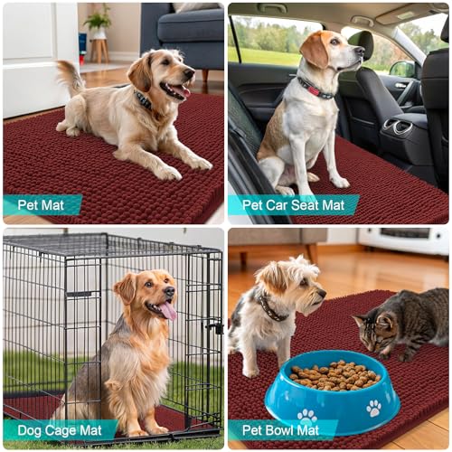 Dog Door Mat for Muddy Paws 45x27 (Caramel Russet / 45" X 27")