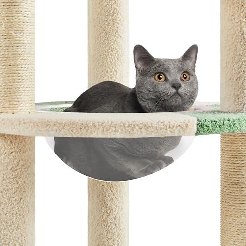 Cat Tree 35.5in Cat Tower for Indoor Cats (Army Green/Beige)