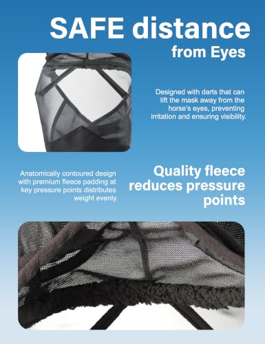 Horse Fly Mask with Nose Cover (Large / Long Nose)