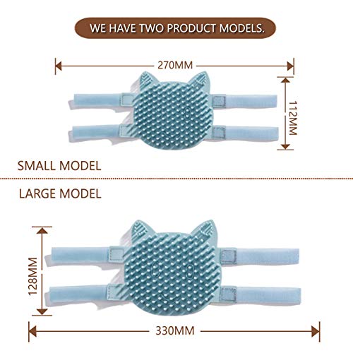 Cat Pet Self Grooming Comb Brush (Small / Blue)