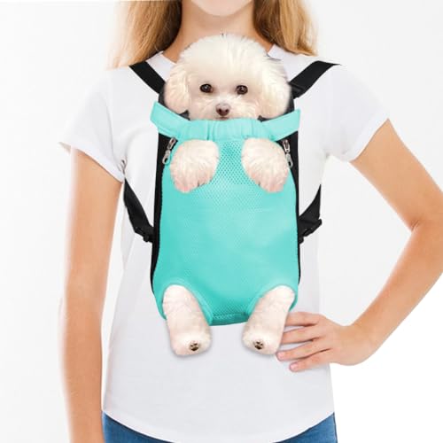 Dog Carrier Backpack Pet Legs Out Front Cat Travel Bag (Small / Blue)