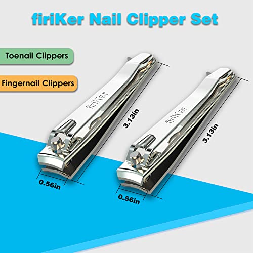 2PCS Silvery Nail Clippers Set (Silver)