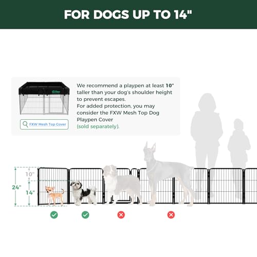 Homeplus Indoor Dog Playpen (Black / 24"H)