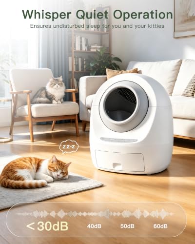 Casa Leo Automatic Self Cleaning Cat Litter Box Bundle with App Control (Leo Gray)
