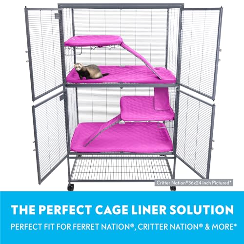 Fitted Fleece Liner Set for Critter Nation 2 (Pink / Double Unit Combo)