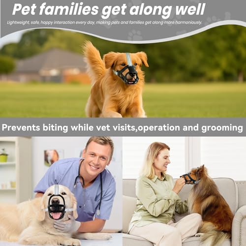 Dog Muzzle Basket Muzzle for Small Medium Large Dogs (Size M Sout(7.48"-9.06"))