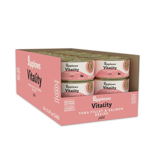 Vitality Tuna Fillet & Salmon Paté Wet Cat Food 24 (2.47 Ounce (Pack of 24))