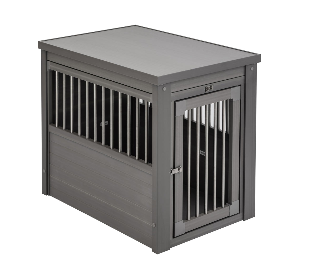ECOFLEX® Medium Furniture Style Dog Crate & End Table (Grey / 29.5"L x 21.1"W x 25.2"H)