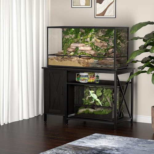 120 Gallon Reptile Tank Stand (48x24"-40-120 Gallon / Black)