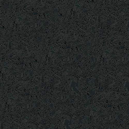 1/4in (7mm) Thick Solid Black 4' x 6' Heavy Duty Rubber Rolls, Protective Exercise Mats, Home Gym Rubber Flooring (72"L x 48"W x 0.3"Th / Solid Black)