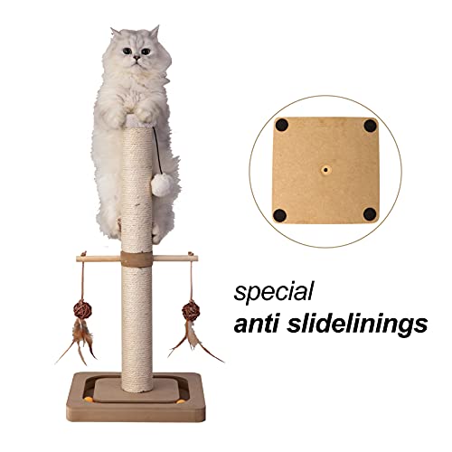 Cat Scratching Post Sisal Scratch Posts for Indoor Kittens and Cats (25 inches)
