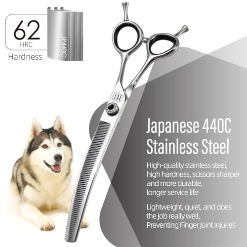 7.0" Professional Dog Curved Thinning Shears for Grooming (Curved Thinning / 7.0 inch)