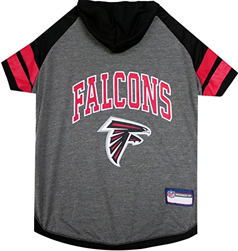 NFL Atlanta Falcons Hoodie for Dogs & Cats. NFL Football Licensed Dog Hoody Tee Shirt (Large / Atlanta Falcons)