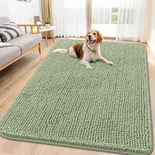 Dog Door Mat for Muddy Paws 71x46 (Sage Green / 71"X46")