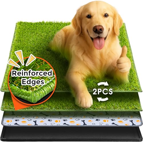 Dog Grass Pad with Tray Large (Black / 35 x 22.5")