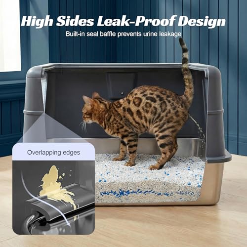Stainless Steel Litter Box with Lid