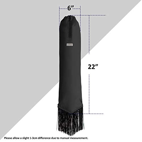 Smooth Lightweight Adjustable Fastener Nylon Horse Tail Bag with Fringe (Mars Black)