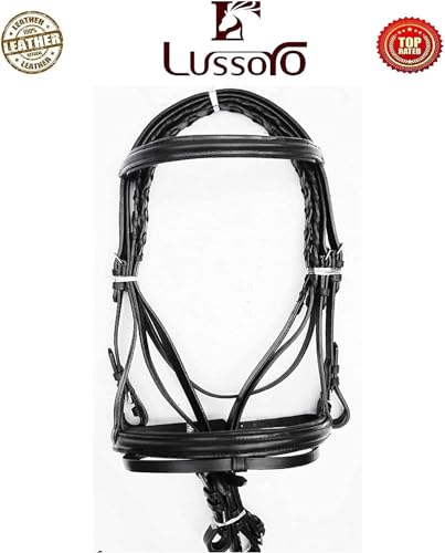Leather English Riding Horse Saddle Starter Kit for Horse 6 Pcs Riding Gift Set (Size 17)