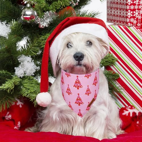 Christmas Dog Bandana (Small / Pink Christmas)