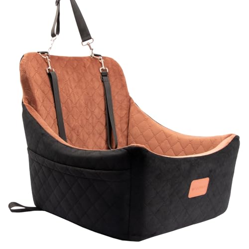 Dog Car Seat for Medium Sized Dog (Black/Brown)