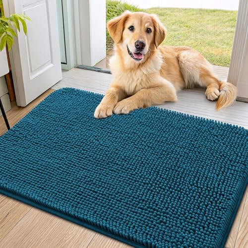 Dog Door Mat for Muddy Paws 36x24 (Atlantic Blue / 36"X24")