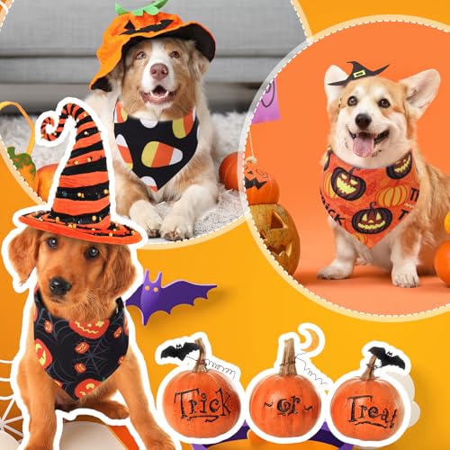 100 Pcs Halloween Dog Bandanas Bulk (Halloween / 31.5 x 21.7 x 21.7 Inch)