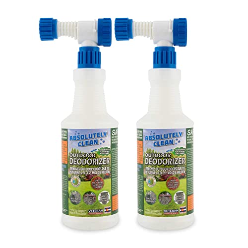 Amazing Outdoor Deodorizer odor eliminator Natural Enzyme Just Spray & Walk Away Grass (32oz 2pack Garden Sprayer)