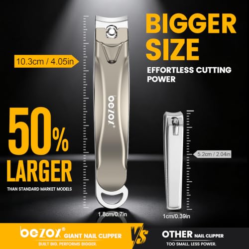 Big Toe Nail Clipper for Men & Women (Champagne / Big - Set of 1)