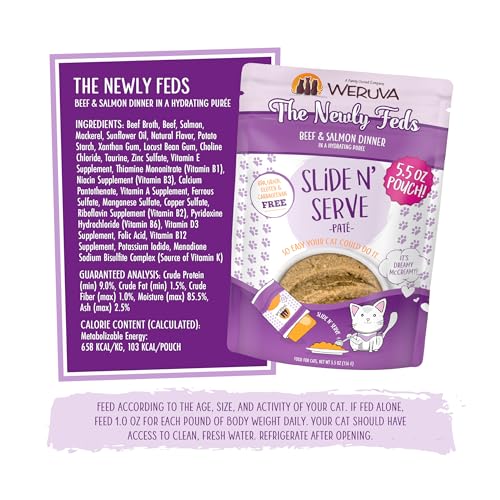 Wet Cat Food The Newly Feds with Beef and Salmon Pate (5.5 Ounce (Pack of 12))