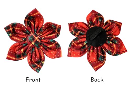 Flower Dog Collar (Medium (Pack of 1) / B:Star Grid)