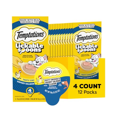 Lickable Spoons Wet Cat Treats (4 Count (Pack of 12))