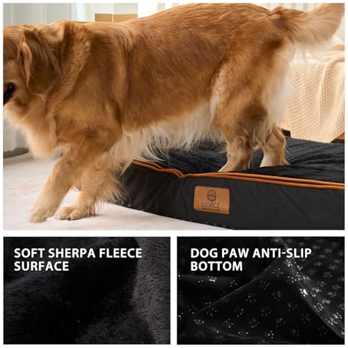 Orthopedic Memory Foam XXL Dog Bed (48.0"L x 30.0"W x 6.0"Th / Space Black)