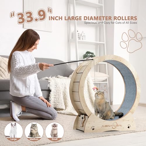 33.9" Cat Wheel for Indoor Cats (WOOD / 33.9")