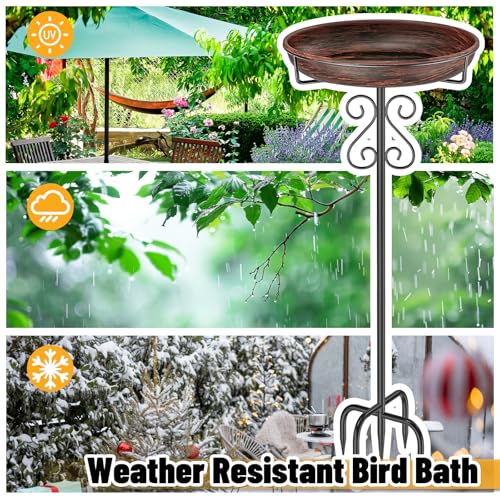 Bird Bath for Outside (Vintage Bronze)