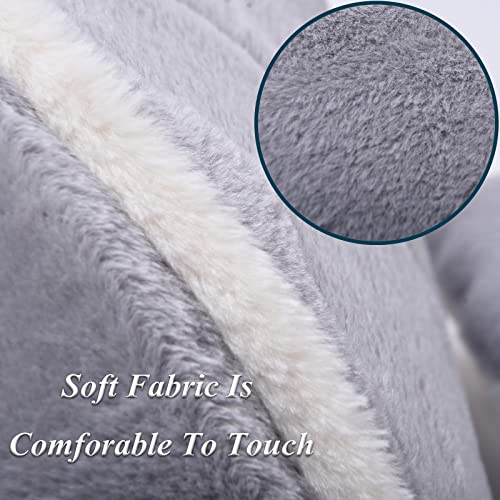 Cat Bed for Indoor Cats (Grey / L(17.5 x 17.5 x 17.5 Inch))