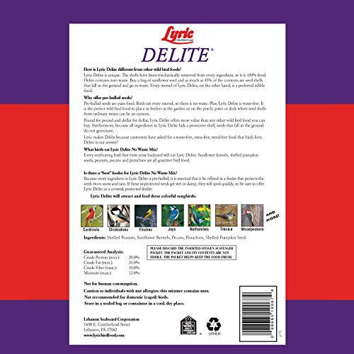 Delite Wild Bird Seed Shell (5 Pound (Pack of 1))