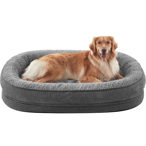 Orthopedic Dog Beds Large Sized Dog (Grey / 45"l X 32"w X 7.5"th)
