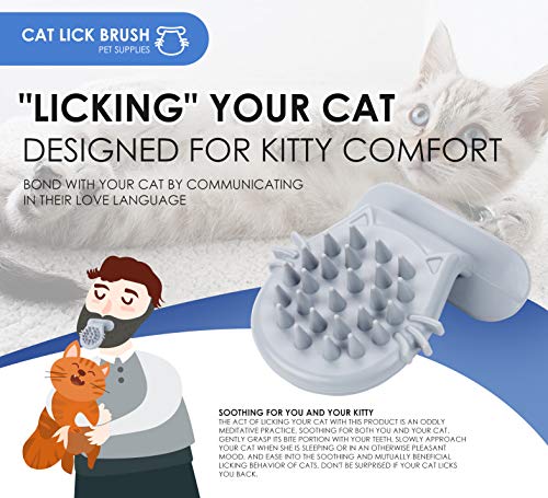 Cat Brush Shedding Grooming (silver gray)