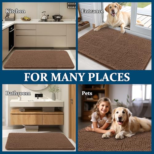 Dog Door Mat for Muddy Paws 48x30 (Mocha / 48" X 30")